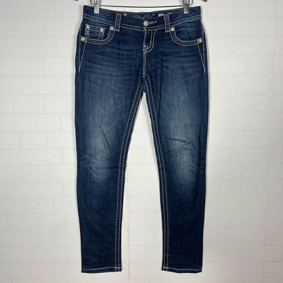 Miss Me Denim - Miss Me Womens Mid rise Flap Pocket easy skinny jeans size 25